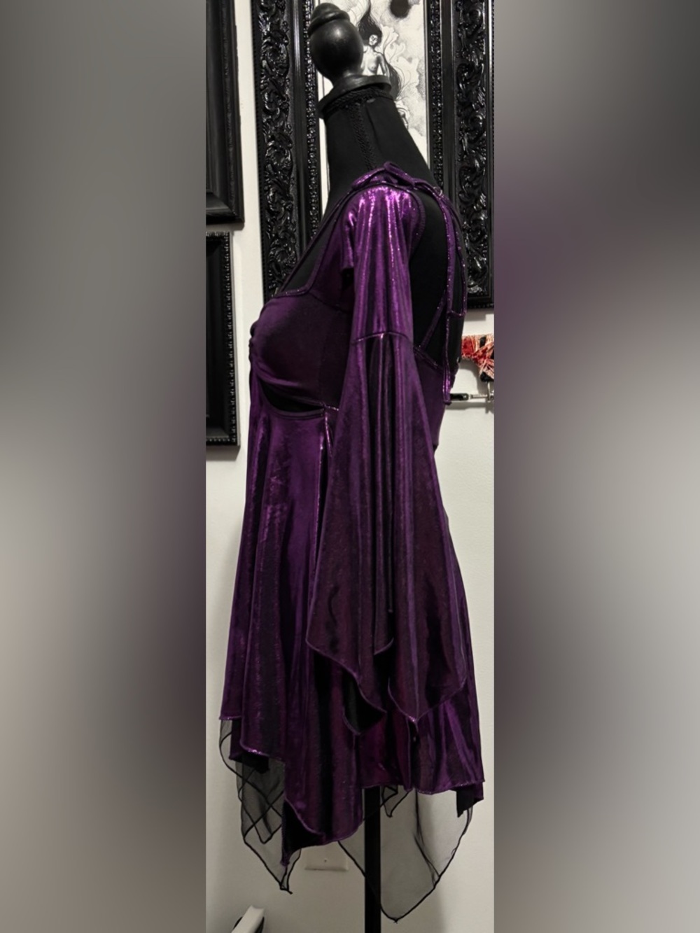 NWT Dolls Kill / Club Exx Purple Lightning In A Bottle Mini Dress - Picture 3 of 5